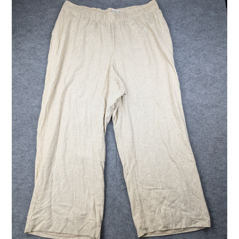 Abercrombie & Fitch Linen Trouser Pants Womens XXXL Coastal Quiet Luxury Resort